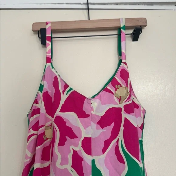 Vibrant Pink Floral Maxi Dress - Picture 2 of 5